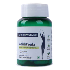 Drishti Ayurved WeightVeda Capsules - 30 Cap | 500mg per capsule